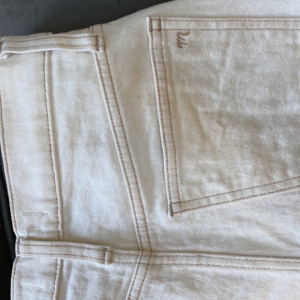 MADEWELL slim demi boot cut jean in off-white cream size 24 0 2 - Picture 7 of 7